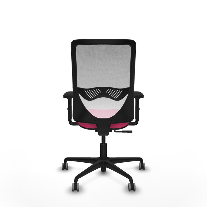PIQUERAS Y CRESPO Silla de oficina Zulema con mecanismo Sincro Rosa y Blanco