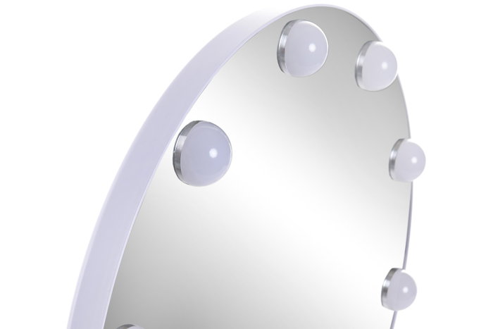 DKD Home Decor Espejo LED de Cristal Táctil 43.5x15x50 cm Blanco