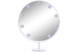 DKD Home Decor Espejo LED de Cristal Táctil 43.5x15x50 cm Blanco