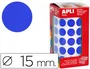 Apli Gomets Redondos 15mm Azul en Rollo