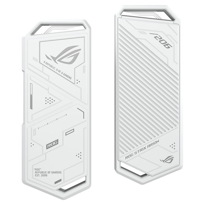 ASUS ROG STRIX Arion White Edition - Caja externa para SSD M.2 NVMe, USB 3.2 Gen 2 Tipo-C, Blanco