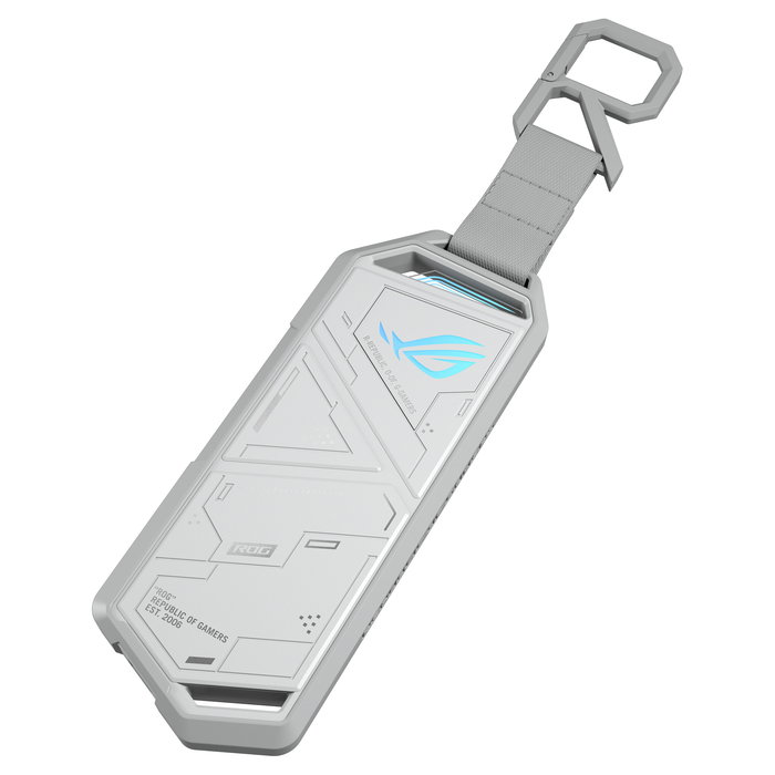 ASUS ROG STRIX Arion White Edition - Caja externa para SSD M.2 NVMe, USB 3.2 Gen 2 Tipo-C, Blanco