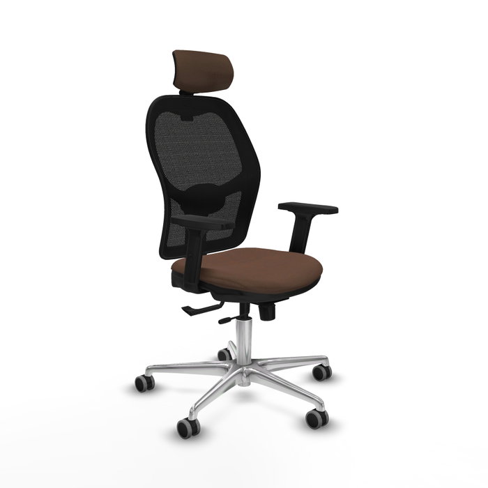 PIQUERAS Y CRESPO Silla de oficina Jorquera con mecanismo Sincro/Traslack Marrón y Negro PIQUERAS Y CRESPO Silla de oficina Jorquera con mecanismo Sincro/Traslack Marrón y Negro