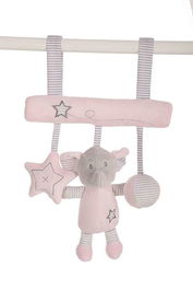 Creaciones Llopis Colgador Peluche Elefante Rosa 25 cm