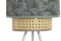 DKD Home Decor Lámpara de Sobremesa Palmeras Verde y Blanco