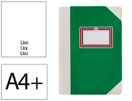 Fernandes Libro Cartone Cosido Din A4+ Liso 50 Hojas 100 Gr Verde