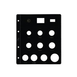 Funda Para Album De Monedas Pardo Tipo Claraboya Euros 10 Aloj. (Especial 2+12 ) (Set de 12)