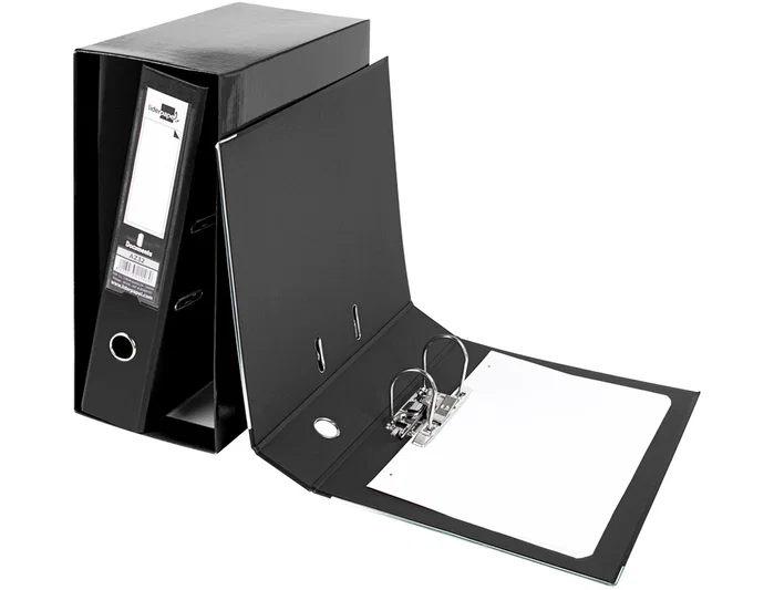 Liderpapel Módulo 2 Archivadores Folio 2 Anillas Mecanismo de Palanca 75mm Negro