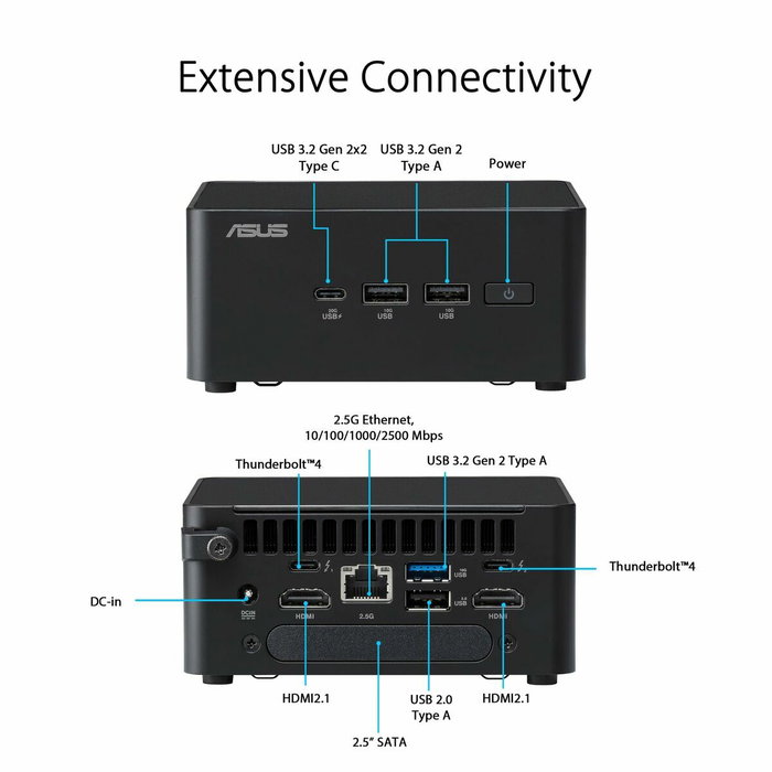 Asus NUC 14 Pro RNUC14RVKU700002I Intel Core Ultra 7-155H Negro Asus NUC 14 Pro RNUC14RVKU700002I Intel Core Ultra 7-155H Negro
