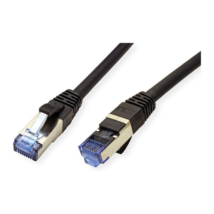VALUE Patchkabel Cat.6A S/FTP 0,15 m Negro