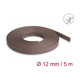DeLOCK Manguito trenzado resistente a los roedores extensible 5 m x 12 mm marrón