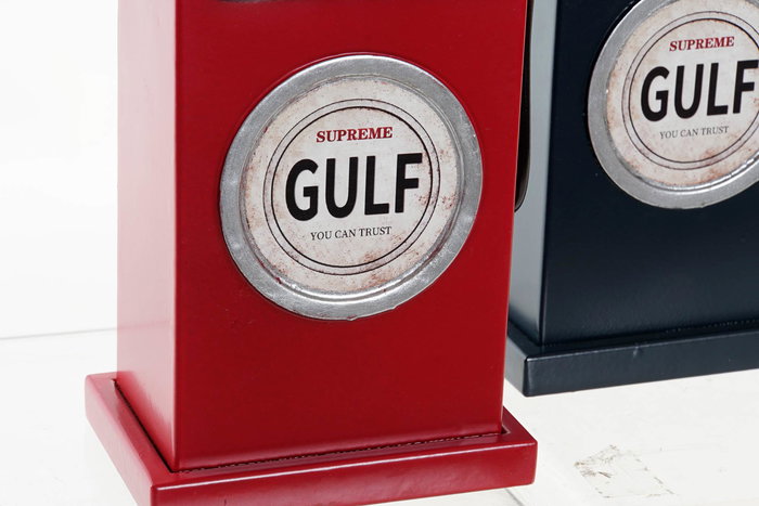 DKD Home Decor Reloj Sobremesa Vintage Rojo y Azul Marino 8 x 35 x 12 cm (2 Unidades)