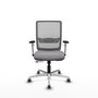 PIQUERAS Y CRESPO Silla de oficina Haches Gris con mecanismo Sincro/Traslack