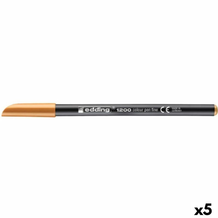 Edding Rotulador 1200 Naranja Claro Punta Fina (Set de 5)