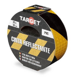 TARGET Cinta Adhesiva Reflectante Amarilla Negra de PVC