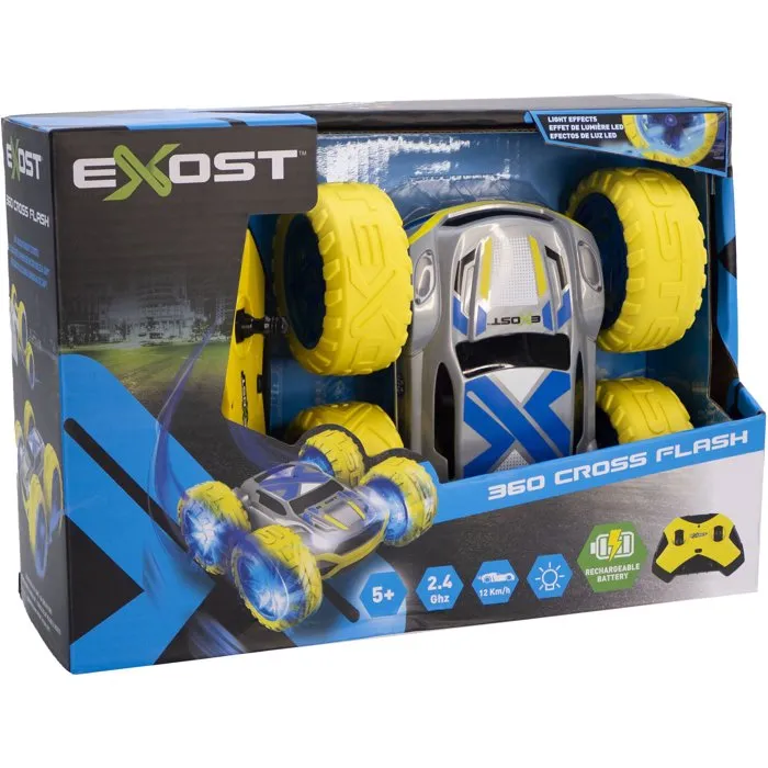 Silverlit EXOST 360 CROSS FLASH Coche Teledirigido 1:18 Amarillo - EXO4891813547778