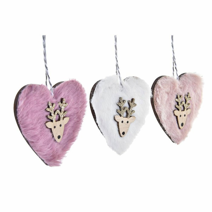 DKD Home Decor Set de 3 Colgantes de Poliéster en Colores Surtidos