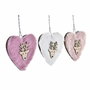DKD Home Decor Set de 3 Colgantes de Poliéster en Colores Surtidos