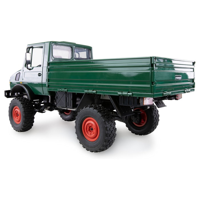 AMEWI Mercedes-Benz Unimog Camión RTR Off-Road 4x4 Eléctrico Escala 1:12 con Batería 1200 mAh Radio Control 2.4 GHz para 14+ Años - Verde