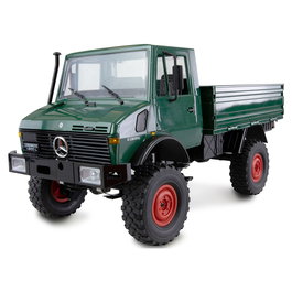 AMEWI Mercedes-Benz Unimog Camión RTR Off-Road 4x4 Eléctrico Escala 1:12 con Batería 1200 mAh Radio Control 2.4 GHz para 14+ Años - Verde