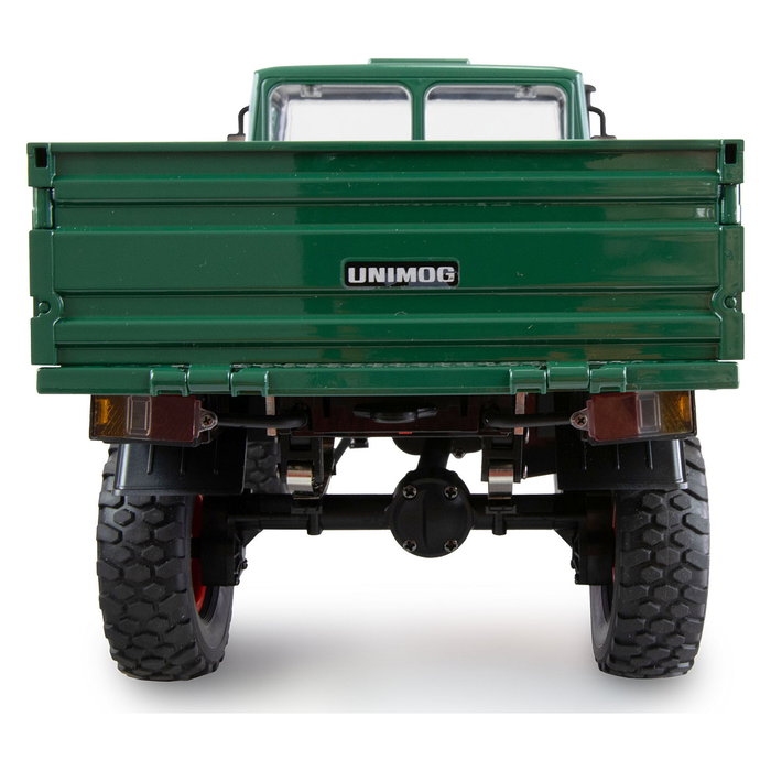 AMEWI Mercedes-Benz Unimog Camión RTR Off-Road 4x4 Eléctrico Escala 1:12 con Batería 1200 mAh Radio Control 2.4 GHz para 14+ Años - Verde