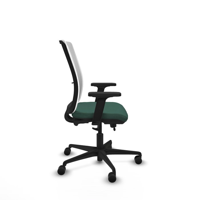 PIQUERAS Y CRESPO Silla de oficina Haches Verde botella/Blanco con mecanismo Sincro/Traslack PIQUERAS Y CRESPO Silla de oficina Haches Verde botella/Blanco con mecanismo Sincro/Traslack