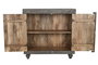 DKD Home Decor Aparador Gris Madera 91.5 x 40 x 90 cm
