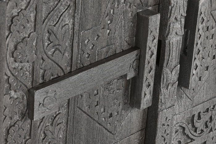 DKD Home Decor Aparador Gris Madera 91.5 x 40 x 90 cm