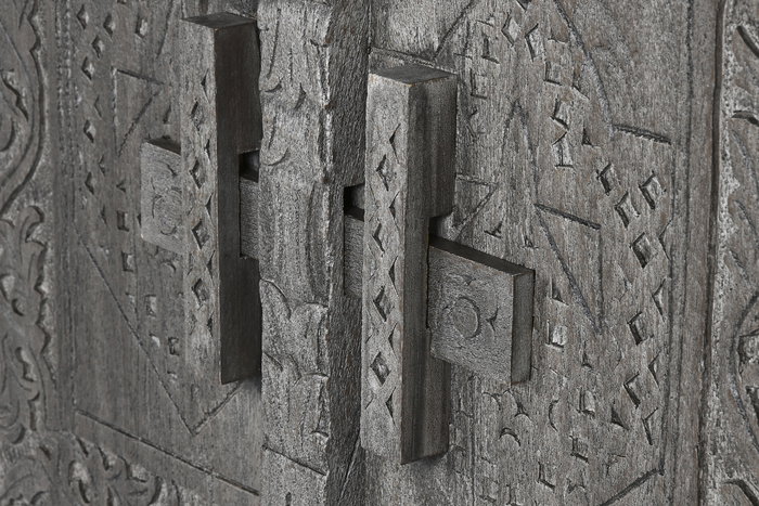 DKD Home Decor Aparador Gris Madera 91.5 x 40 x 90 cm