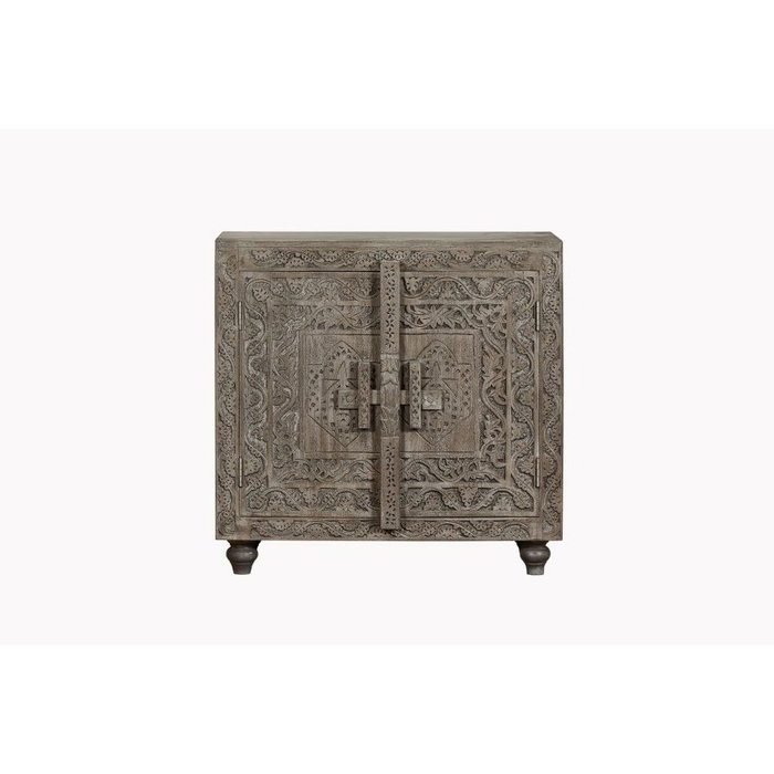 DKD Home Decor Aparador de Madera Tallado Gris