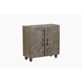 DKD Home Decor Aparador de Madera Tallado Gris