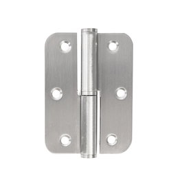 HERRAJES ALK Pernio Inoxidable C/Redondo 90-65-2,5 Derecha Inoxidable 201