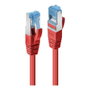 Lindy Cable de red Cat.6A S/FTP 1 m Rojo