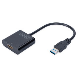 Digitus USB 3.0 to HDMI Adapter, 1080p Input USB, Output HDMI
