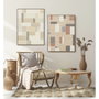 DKD Home Decor Cuadros Lienzo 3D Cuadrados Beige y Marrón (Pack de 2)