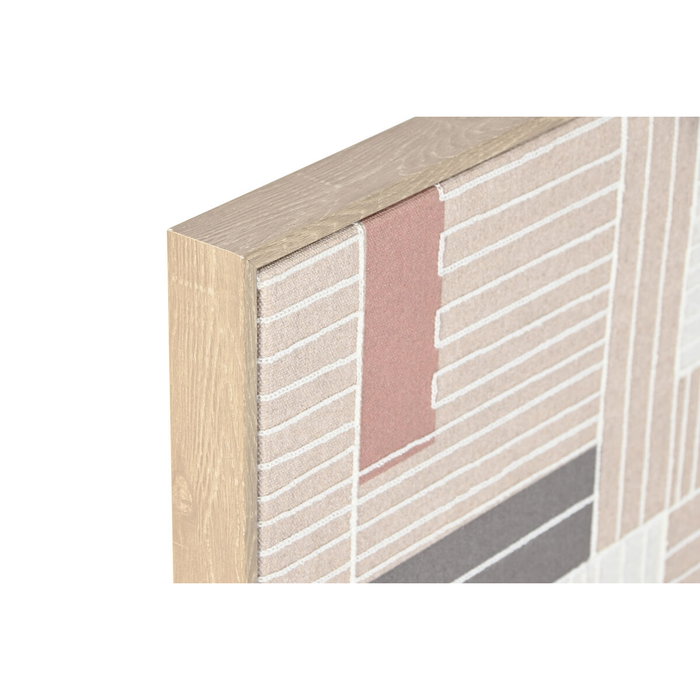 DKD Home Decor Cuadros Lienzo 3D Cuadrados Beige y Marrón (Pack de 2) DKD Home Decor Cuadros Lienzo 3D Cuadrados Beige y Marrón (Pack de 2)