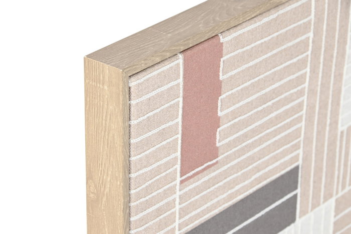 DKD Home Decor Cuadros Lienzo 3D Cuadrados Beige y Marrón (Pack de 2) DKD Home Decor Cuadros Lienzo 3D Cuadrados Beige y Marrón (Pack de 2)
