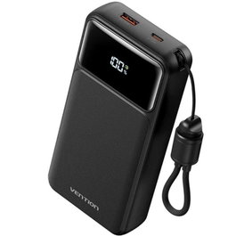 Vention Powerbank 20000mAh 22.5W Negro con Cable USB-C