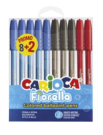 Carioca Fiorella Bolígrafo de Bola Surtido Blister 8+2