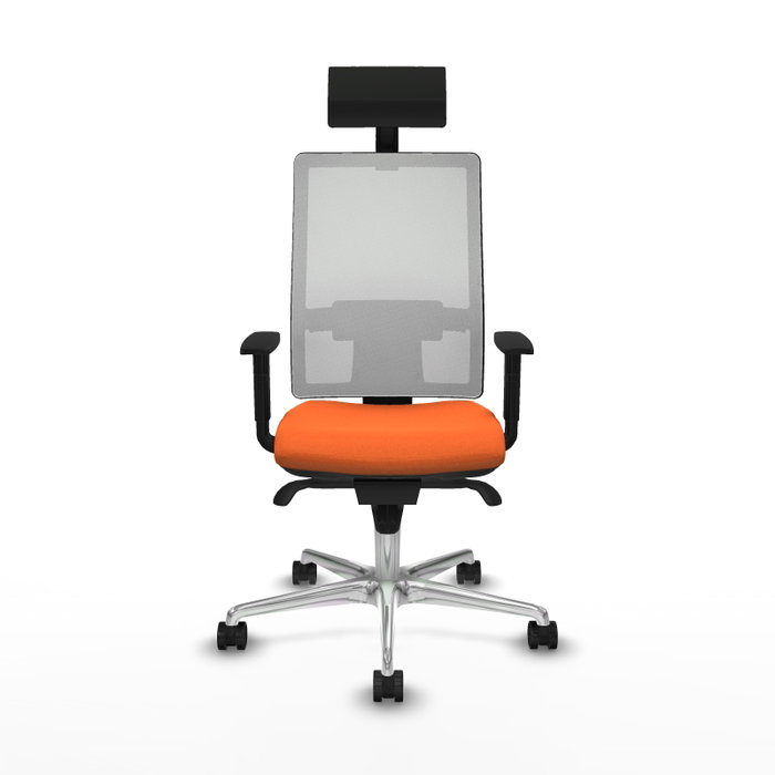 PIQUERAS Y CRESPO Silla de oficina Horna con mecanismo Sincro Naranja y Blanco PIQUERAS Y CRESPO Silla de oficina Horna con mecanismo Sincro Naranja y Blanco