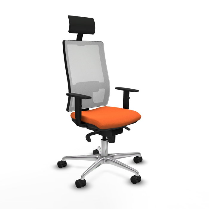 PIQUERAS Y CRESPO Silla de oficina Horna con mecanismo Sincro Naranja y Blanco PIQUERAS Y CRESPO Silla de oficina Horna con mecanismo Sincro Naranja y Blanco