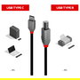 LINDY Cable USB 2.0 Tipo C a Tipo B, 3 metros, Negro, Velocidad de 480 Mbit/s, Referencia 36943