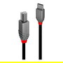 LINDY Cable USB 2.0 Tipo C a Tipo B, 3 metros, Negro, Velocidad de 480 Mbit/s, Referencia 36943