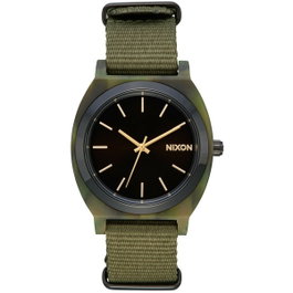 Nixon Time Teller A3272619 con caja multicolor y correa verde