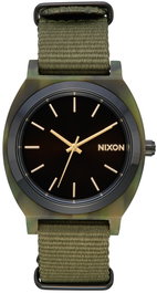 Nixon Time Teller A3272619 con caja multicolor y correa verde