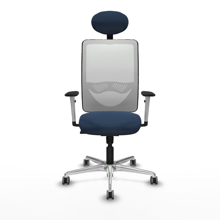 PIQUERAS Y CRESPO Silla de oficina Zulema Azul marino y Blanco con Mecanismo Sincro PIQUERAS Y CRESPO Silla de oficina Zulema Azul marino y Blanco con Mecanismo Sincro