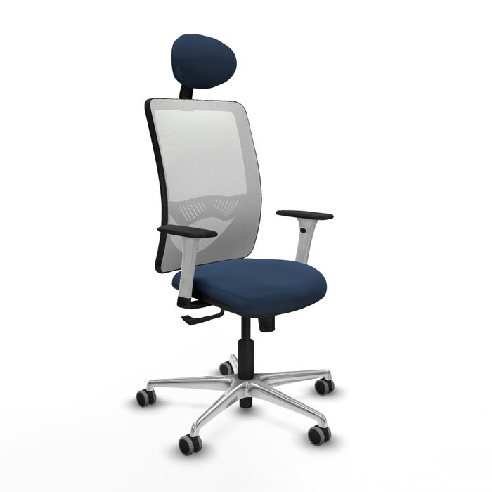 PIQUERAS Y CRESPO Silla de oficina Zulema Azul marino y Blanco con Mecanismo Sincro PIQUERAS Y CRESPO Silla de oficina Zulema Azul marino y Blanco con Mecanismo Sincro