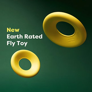 Earth Rated Juguete Volador Fly Toy S Amarillo para Perros de Plástico