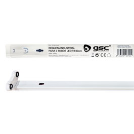 GSC Evolution Regleta industrial para 2 tubos LED T8 60cm