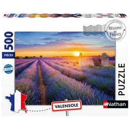 Nathan Rompecabezas Adultos 500 Piezas - Ruta de la Lavanda, Valensole (Colección Regiones de Francia), 12002002